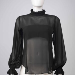 Adaobi Sheer Elegance Blouse – Black