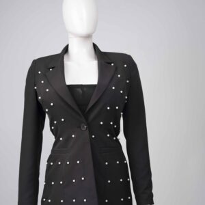 ADEYEMI Pearl Embellished Blazer