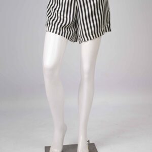 ADUNNI Monochrome Striped Tailored Shorts