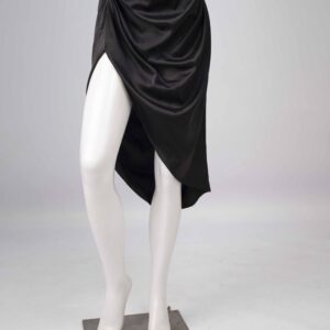 CHISOM Satin Wrap Midi Skirt